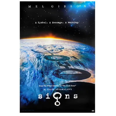  Mel Gibson Autographed 2002 Signs Original 27x40 Double-Sided Movie Poster COA • $298