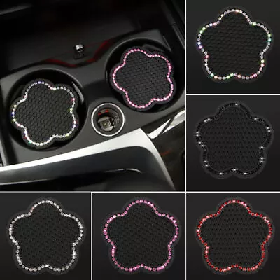 2pcs Car Bling Cup Holder Insert Rhinestone Coaster Auto Interior Accessories  • $6.69