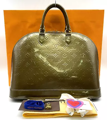 Auth Louis Vuitton Monogram Vernis Alma GM M93628 Hand Bag  W/Bag SKS1785 • $207.50