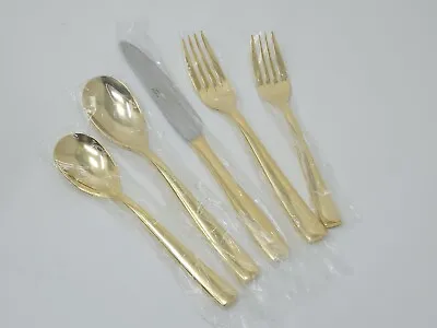 Mikasa Delano Gold 5 Piece Stainless Steel Flatware Set 18/0 Stainless Steel • $35.95