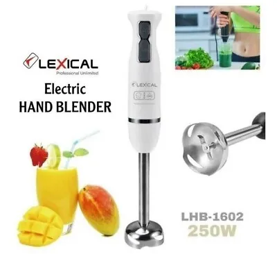 Lexical LHB-1603 Hand Blender With Cup Stainless Steel White • £11.50