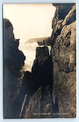 Postcard Caldey Island Isle - Coast Scheme Rppc - South Wales Penbrokeshire • £6.98