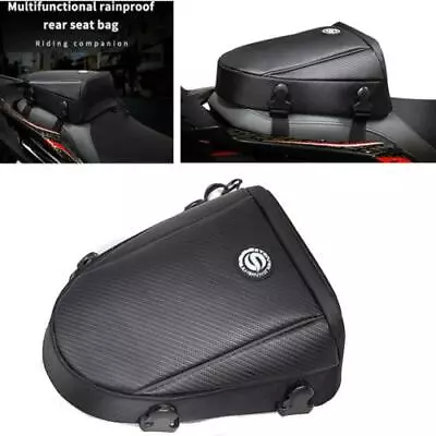 Waterproof Motorcycle Riding Tail Bag Back Seat Storage Case Touring Saddle Bag • $47.99