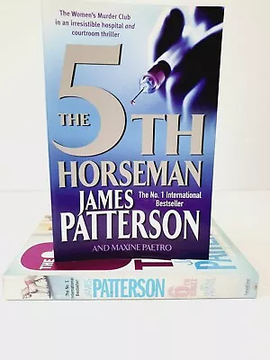 James Patterson 5th Horseman + 6th Target Large Paperback Women’s Murder Club • $19.50