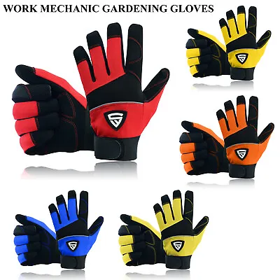 £4.99 • Buy Safety Work Gloves Heavy Duty Hand Protection Mechanic Gardening Builders Cut UK