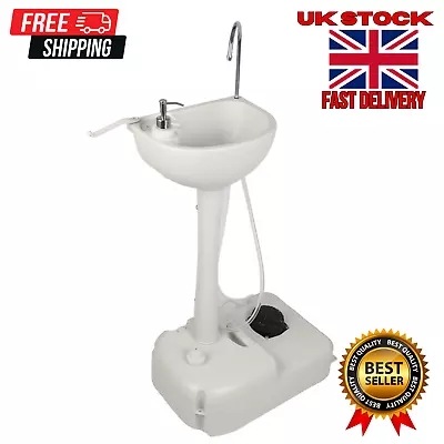 Portable Washing Station Mobile Freestanding Hand Wash Sink For Camping Caravans • £42.93