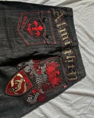 Baggy Jeans Men Y2k Embroidered Vintage Goth Inco Southpole StyleSkater Vintagee • $90