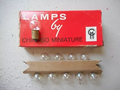 Chicago Miniature CM-55 6-8 Volts Light Bulbs (10) Bulbs Per Package • $9.95