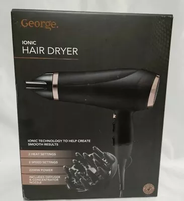 Asda George Black Ionic Hair Dryer • £12.50