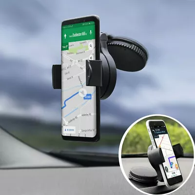 Universal Car Mobile Phone Holder Windscreen Suction Mount GPS Stand Cradle UK • £5.44