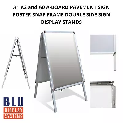 A-Board Double Side Aluminium  Snap Frame Poster Display Stands A1A2 A0 • £92.99