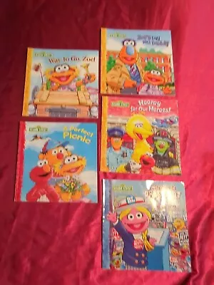 Lot Of 5 123 Kids Books Sesame Street Children's Zoe Big Bird Ernie Elmo Rare • $10