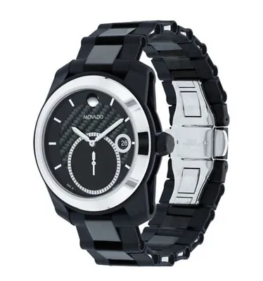 Movado Vizio Quartz Black Stainless Steel Watch 0606614 • $649