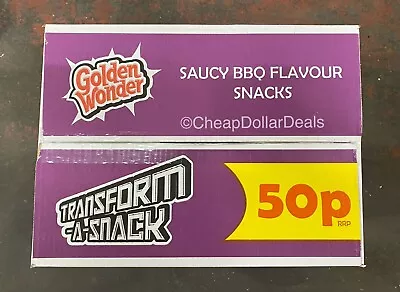 £23.93 • Buy TRANSFORM -A- SNACK SAUCY BBQ FLAVOUR - 30 PACKETS IN CASE - 27g GOLDEN WONDER