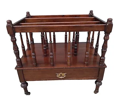 Antique Mahogany Canterbury / Magazine Rack • £275