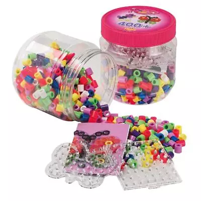 Hama 10.8791 Maxi 400 Beads & Pegboards In Tub Pink Multicolour One Size • £16.68