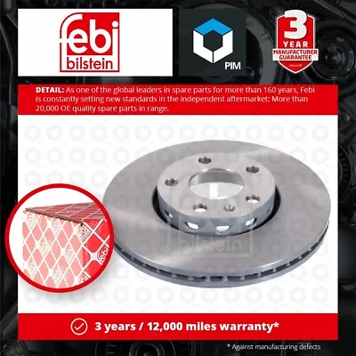 2x Brake Discs Pair Vented Fits VW PASSAT 3B2 3B5 Front 96 To 00 288mm Set Febi • £60.79