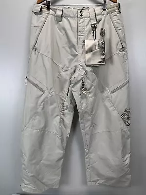 NEW! Men’s Oakley Snowboard Pants Sz XXL 2XL Beige Fleece Lined Ski Loose Fit • $84.99