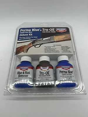 Birchwood Casey Deluxe Perma Blue/Tru Oil Gun Cleaning Kit Rust Resistant 20001 • $37.95