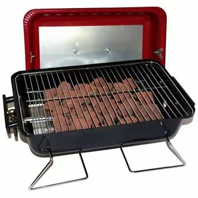 Portable Table Top Gas Barbeque BBQ With Lava Rocks Camping Caravan • £37.95