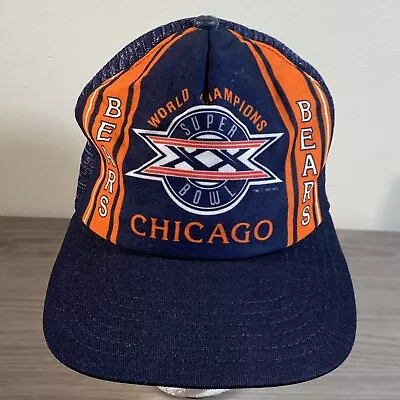 Chicago Bears New Era 1985 Super Bowl XX Champions Snapback Trucker Hat Vintage • $99.99