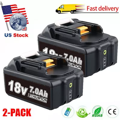2-Packs 7000mAh Battery For Makita 18V LXT Li-ion BL1860B BL1850B Cordless Tool • $32.89