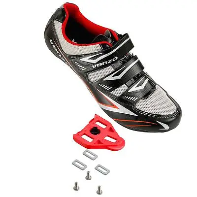 Venzo Road Bike For Shimano SPD SL Look Cycling Bicycle Shoes & Pedals Cleats • $99.99