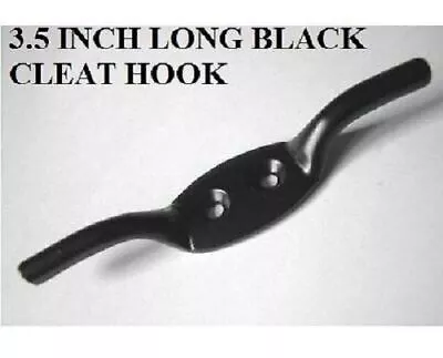 Washing Line Cleat Hook Pulley Line Hook Rope Hook Tieback 3.5  Black Qty 1 • £3.11