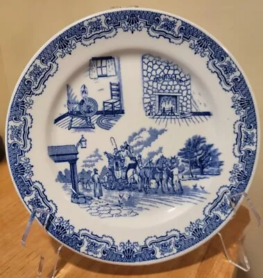 Iroquois China  YE OLD INN  Blue & White  9.5  Restaurant Ware Plate 1942  (B-4) • $17.99