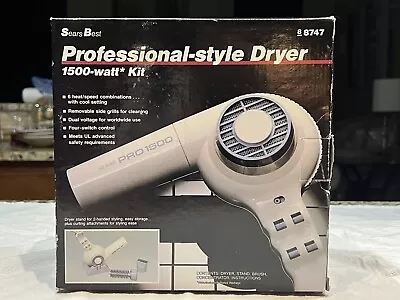 Vintage ~ Sears Best ~ 8747 1500 Watt Professional Style Blow Dryer *Brand New* • $23.95