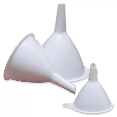 Plastic Funnels For Kitchen Use - 3 Pack Of Round Kitchen Funnels For Filling Bo • $7.99