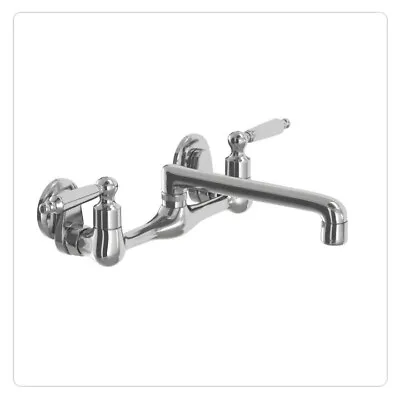 Glacier Bay Builders 2-Handle Wall Mount Kitchen Faucet In Chrome MISSING HANDLE • $47