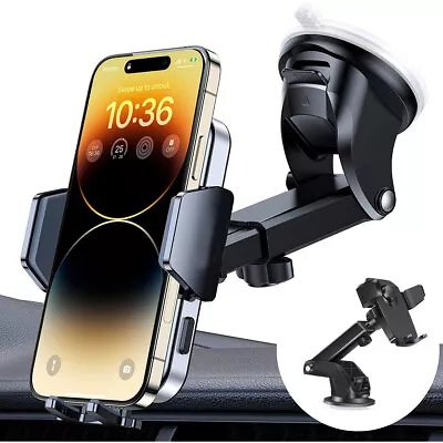 Car Phone Holder Dashboard Windshield Phone Mount Universal For IPhone Samsung • $10.99