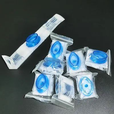 50 Pcs CPR Face Mask Oval Mouthpiece One Way Valve First Aid Training/Rescue New • £20.34