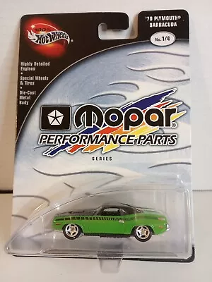 Mopar Performance Parts 100% Hot Wheels '70 Plymouth Barracuda #1 Of 4 • $10.99