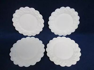 Westmoreland Milk Glass Paneled Grape Design 6 1/4  Plate Vintage 4 Available • $4.99