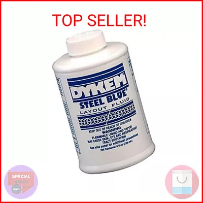 Dykem Layout Fluid Blue 8 Oz. Can And Brush In Cap. Machinist Dye For Metal Lay • $24.34