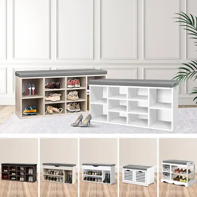 $79.51 • Buy Artiss Shoe Cabinet Bench Shoes Storage Rack Organiser Wooden Shelf Cupboard Box
