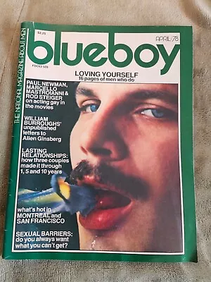 BLUEBOY April 1978 Gay PAUL NEWMAN William S Burroughs PETER BERLIN Physique • $19.99