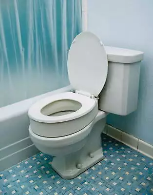 Raised Elevated Toilet Seat Riser For Elongated Toilet Compatible19 X 14 X 3.5 • $29.73