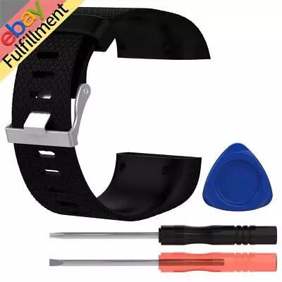 Lightweight Silicone Watch Band Strap Bracelet Wristband Tool For Fitbit Surge • $16.75