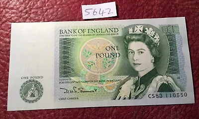 Uncirculated English £1 CS83 110550 Somerset 1980-84 (one Of 6 Consec) LOT 5642 • £3.50