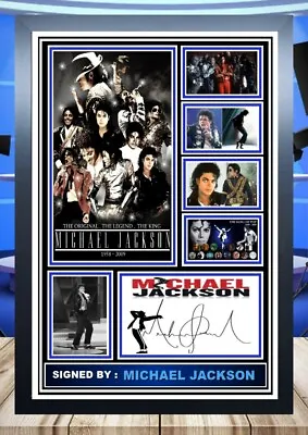 482 Michael Jackson  Signed A4 Photograph Framed Unframed Reprint  Great Gift ++ • £8.40