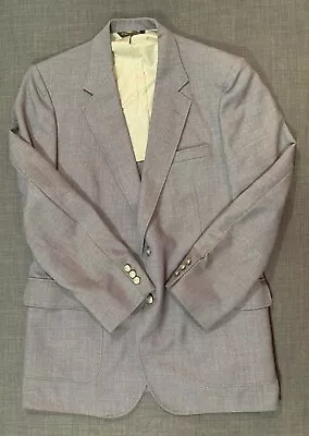 Stafford Men's Blazer Gray Size 40 (Measured) Single Breasted 2 Button Jacket • $21.95