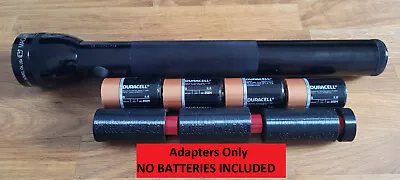 3x 18650 Li-Ion To 4D-Cell Maglite ADAPTER- Flashlight Conversion W/ LED Option • $26