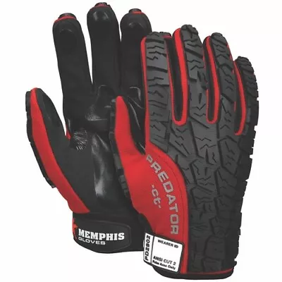 Memphis Predator Cut Resistant Work Gloves Tire Tread TPR Coating Size Medium • $10.99