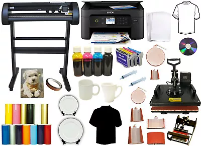 8in1 Combo Heat Press Dye Sublimation Printer 28 500g Laser Vinyl Cutter Plotter • $969.99