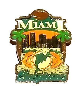 Miami Dolphins Stadium With Miami Skyline Pin • $11.99