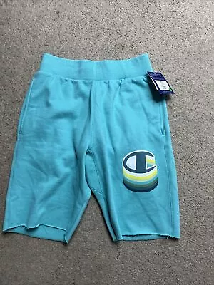 NWT Champion Reverse Weave Sweat Shorts Mens Small C Logo Teal Athletic • $16