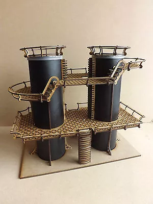 Dual Silos - Scenery Terrain  Wargame Infinity Wargaming Building Table Top 28mm • £19.99